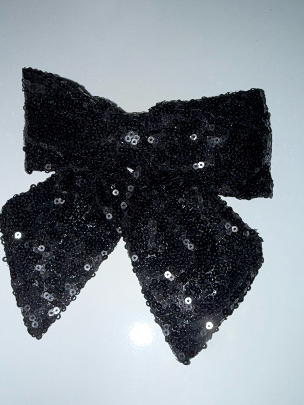 Altar'd State Black Sequin Bow Hair Clip